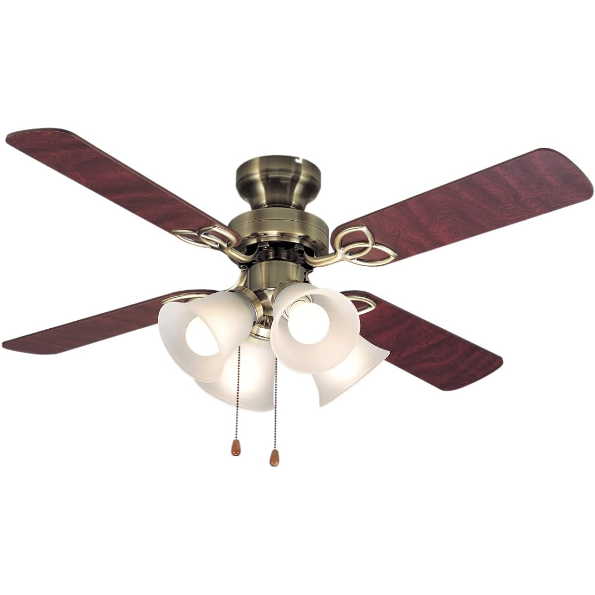 Tokyo Metal Ceiling Fan 60WE26 Can be used with 4 incandescent bulbs (bulbs sold separately) TKM-42AB4LKNDZ