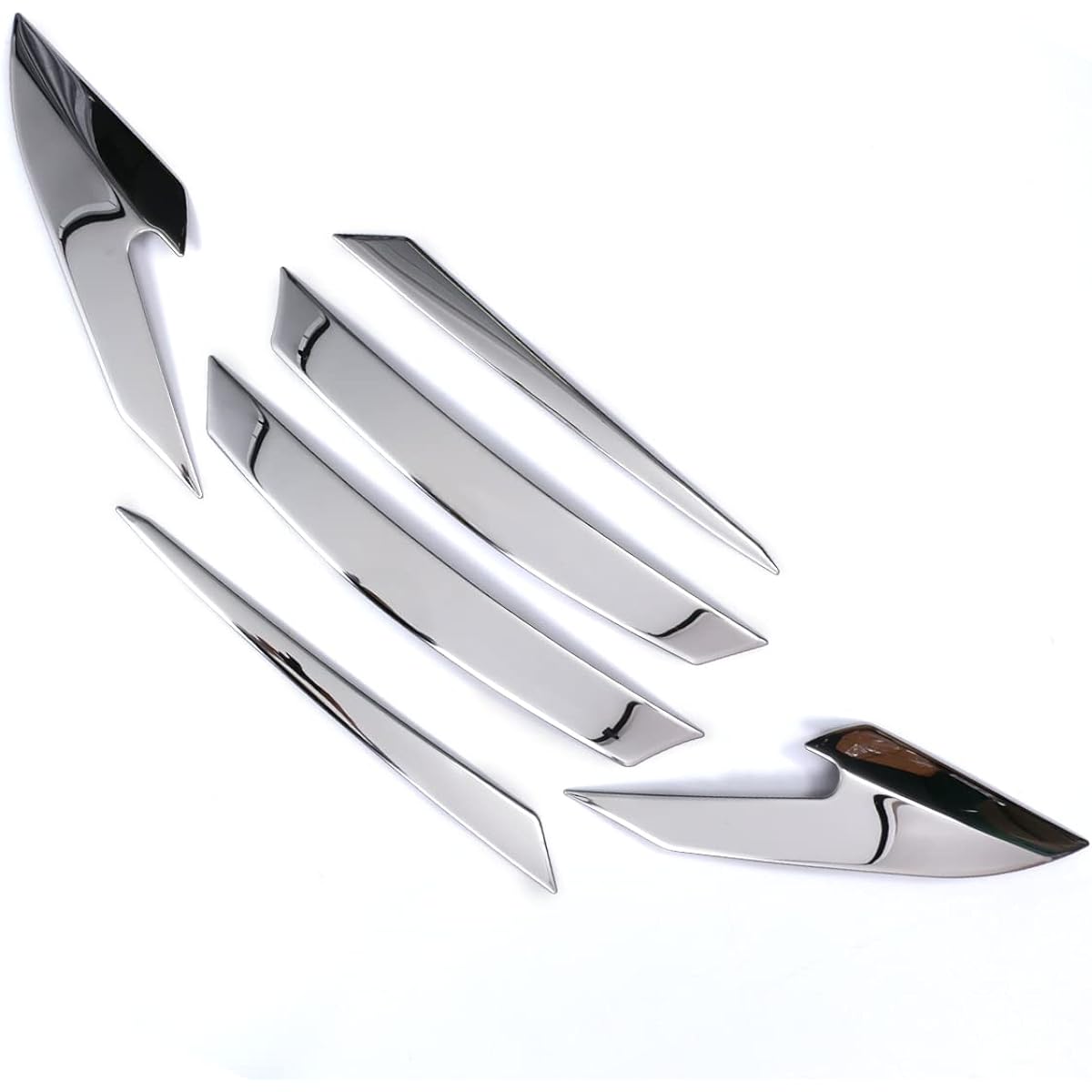 oi-trading Nissan Leaf ZE1 October 2017 - Front Headlight Trim, Headlamp, Garnish, Eyeline, Garnish, Material: SUS304 Stainless Steel, Mirror Finish, Plating, Custom Parts, Accessories, DIY,