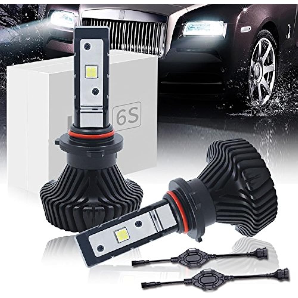e-auto fun HB3 LED headlight vehicle inspection compatible CREE XHP50CHIP 9000Lm 6500k set of 2 LC-6SCREEHB3