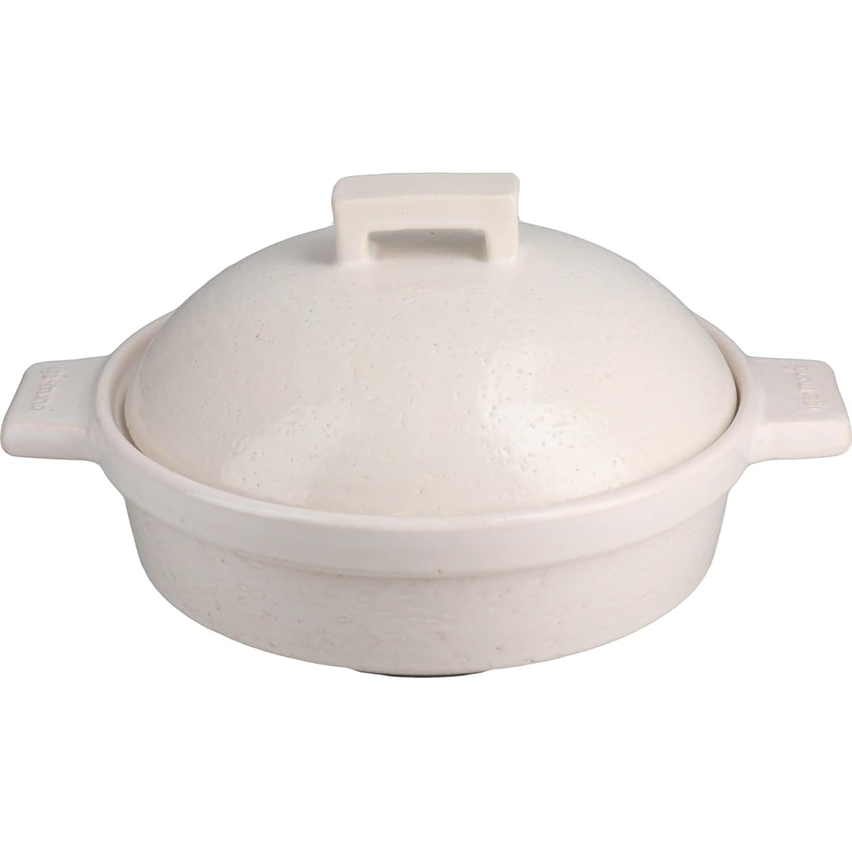 Nagaten IH Compatible Earthen Pot Bistro Steam Pot Steamer Pot Small For 2-3 People Approx. 23cm Approx. 1200ml IH Direct Fire Range Oven OK White AIC-31