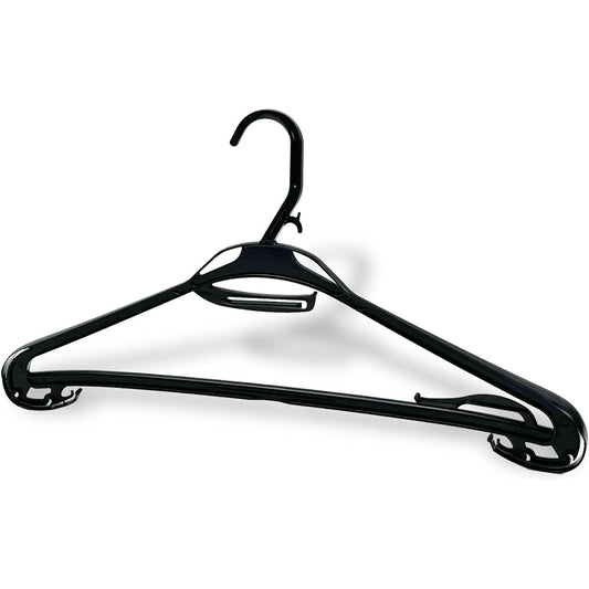 Oritani Large Hanger Kawarunga 44cm 47cm 50cm Plastic Hanger Black Domestic Suit Uniform Black Wide Size Change (80 Pieces)