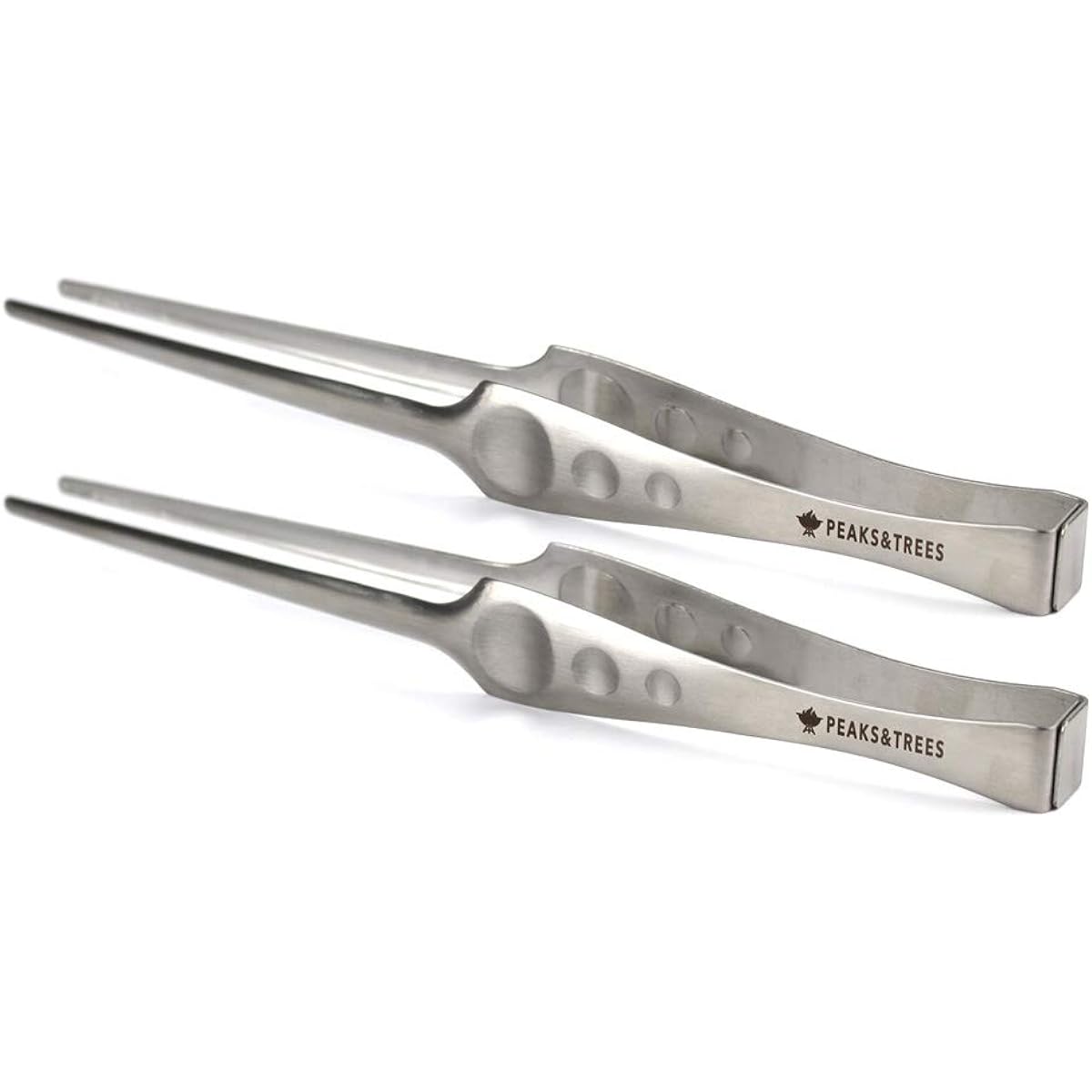 PEAKS&TREES Craver Tongs Camping Equipment Stainless Steel Tongs Yakiniku Outdoor Made in Japan Made in Tsubame Sanjo Barbecue BBQ Grill Kitchen Tool Pitts Cooking Utensils Cooking Dishwasher Safe