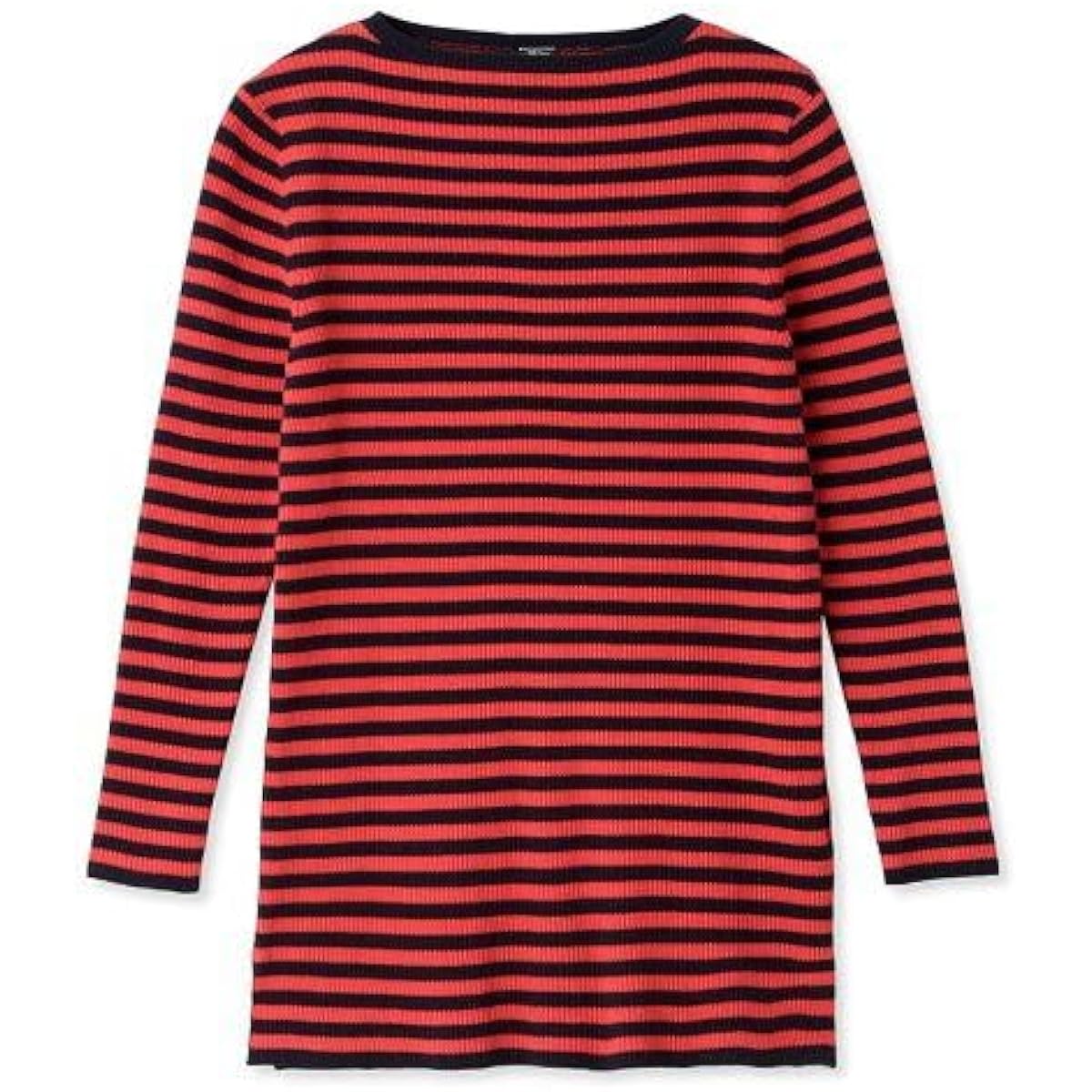 [Mira Owen] 3/4 Sleeve Boat Neck Rib Knit Pullover 09WNT234921 Women's