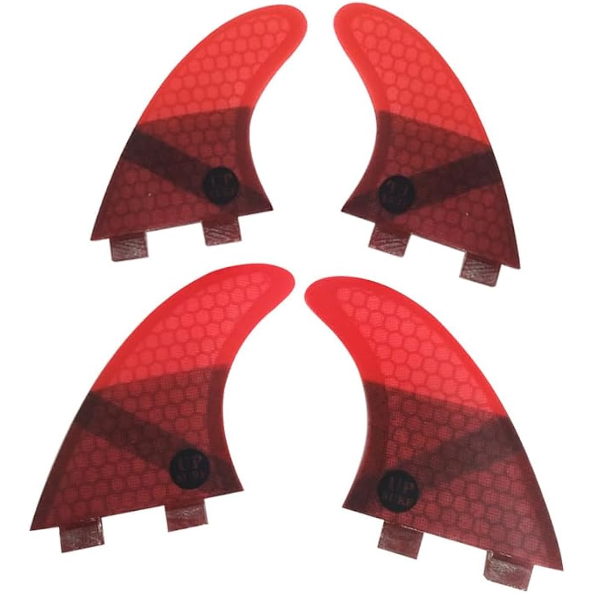UPSURF Surfboard Fins Double Tabs K2.1 Size Set of 4 Surfing