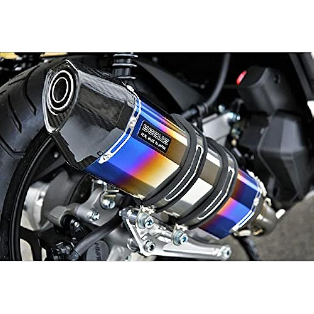 BEAMS Bike Muffler PCX160 21~2BK-KF47 CORSA-EVO2 Heat Titanium Silencer JMCA G196-65-001