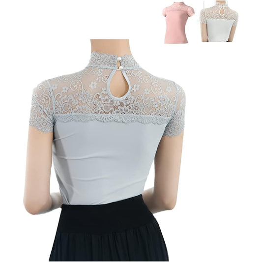 ProDance Lace High Neck Leo Top Ballet Tops PT004M