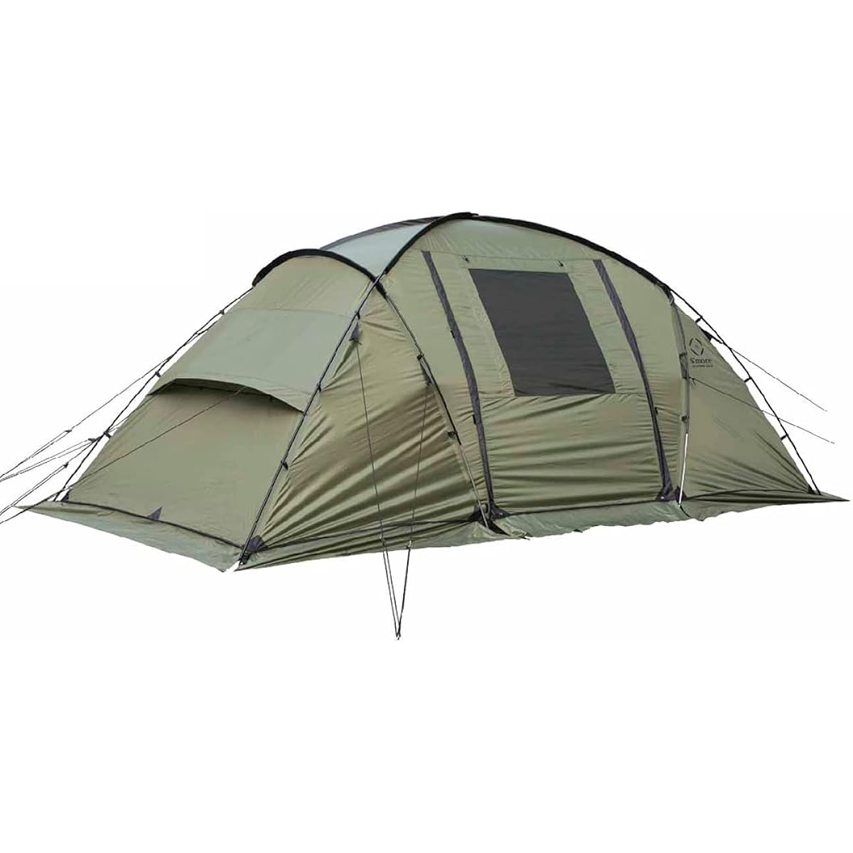 S'more Deeper Tent, 2 Rooms, Polyester, 4 Persons, Storage Bag Included, Family, Water Resistant, UPF50+ Khaki