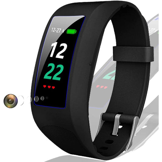 Hidden Camera Watch, Spy Camera Smart Watch, Pedometer Watch Multi-Function Ultra Small Camera, Sports Watch, Smart Wristband Incoming Call Notification SMS Notification, Compatible with iOS Android 32GB