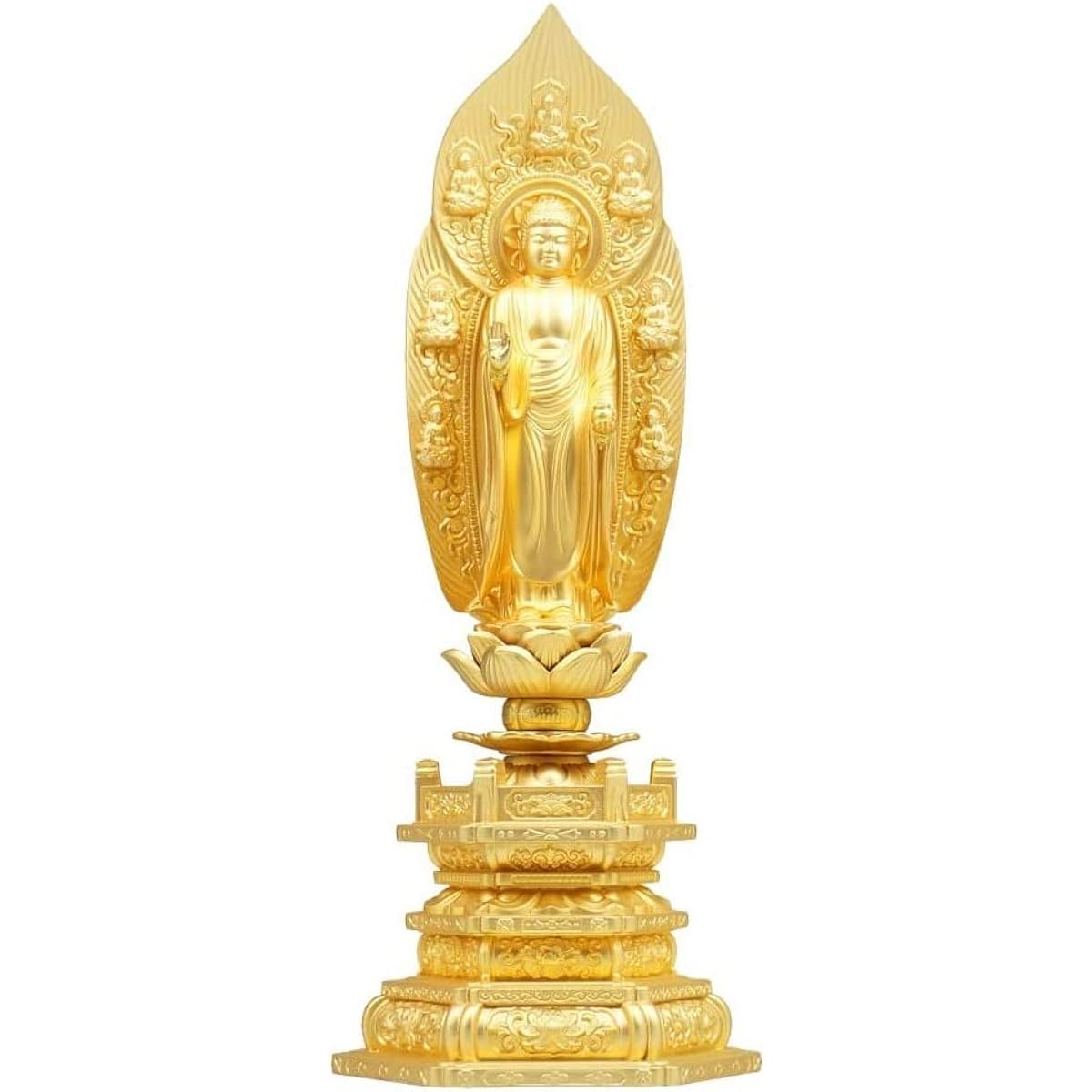 Yakushi Nyorai 23.5cm Gold-plated Alloy [Buddha Statue] (23.5cm)