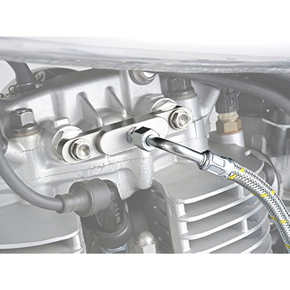 Daytona KEDO Motorcycle Twin Oil Line SR400/500 (78-21) Lace Mesh Hose 93266