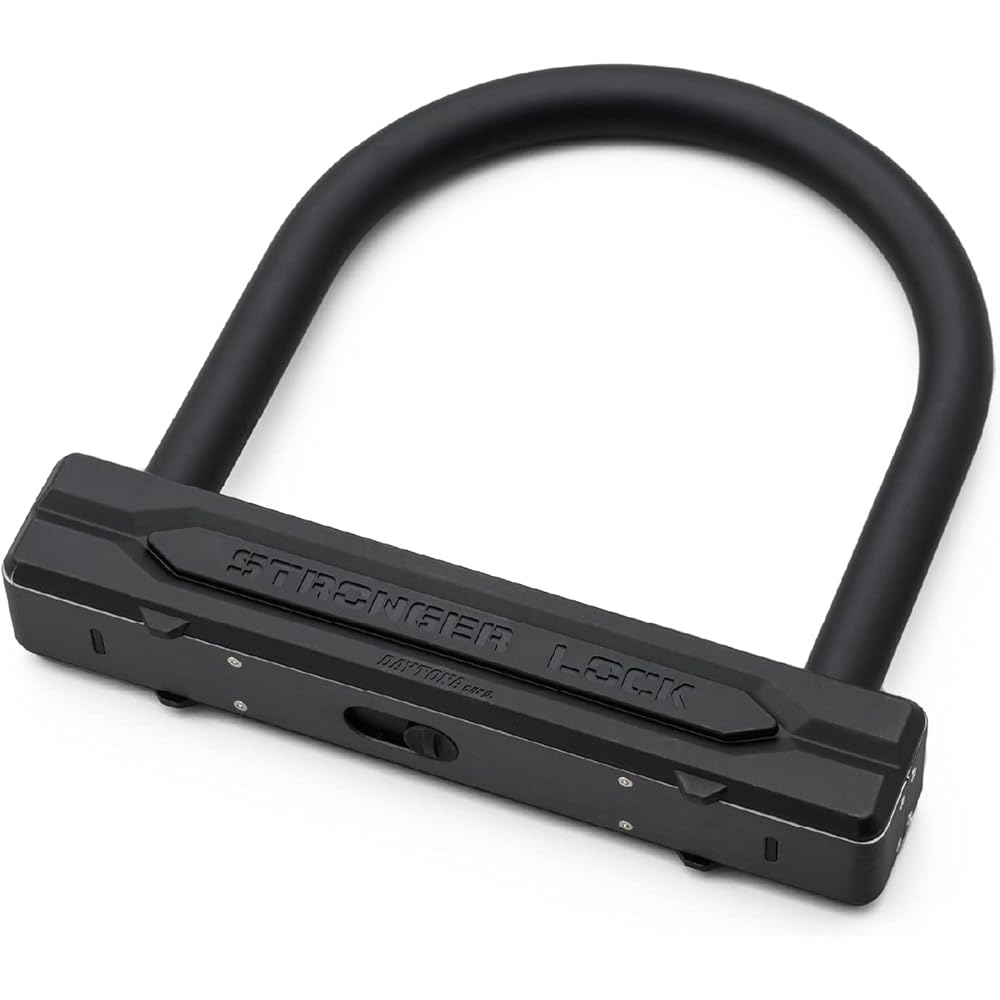 Daytona Motorcycle U-Lock, Break-resistant Keyhole Shutter, 1 Key with LED Light Included, Stronger U-Lock, W154/H160mm 32697