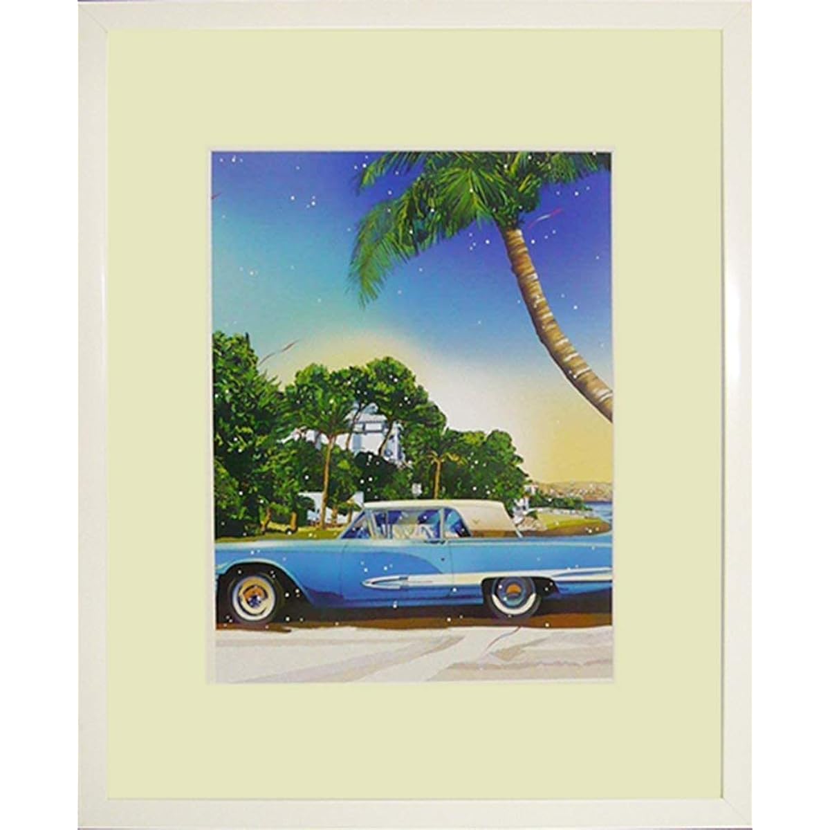 Hideto Suzuki ◆ [Nice American car] ◆ Art print ◆ Framed 53x43cm ◆