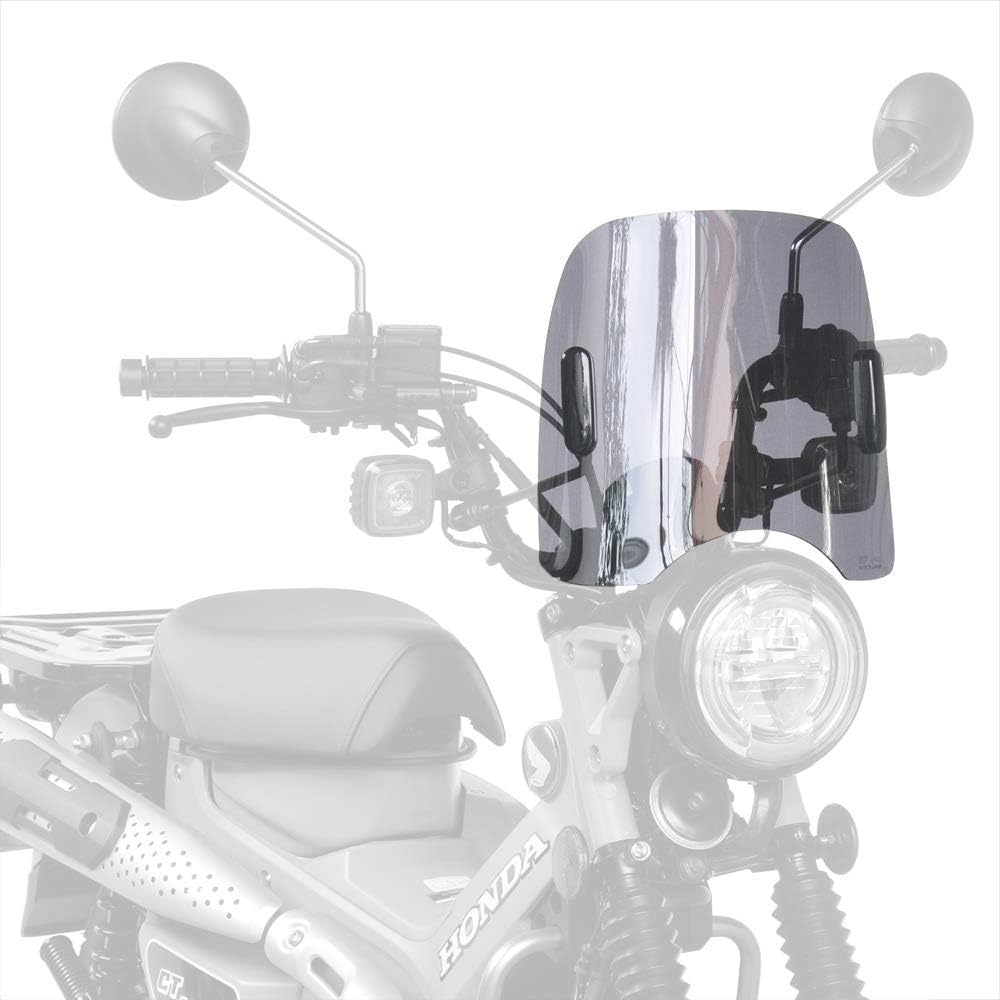 Asahi Windshield (AF ASAHI) Middle Screen Polycarbonate Resin/Made in Japan CT125 Hunter Cub (2BJ-JA55/'20-) Smoke CT-08B