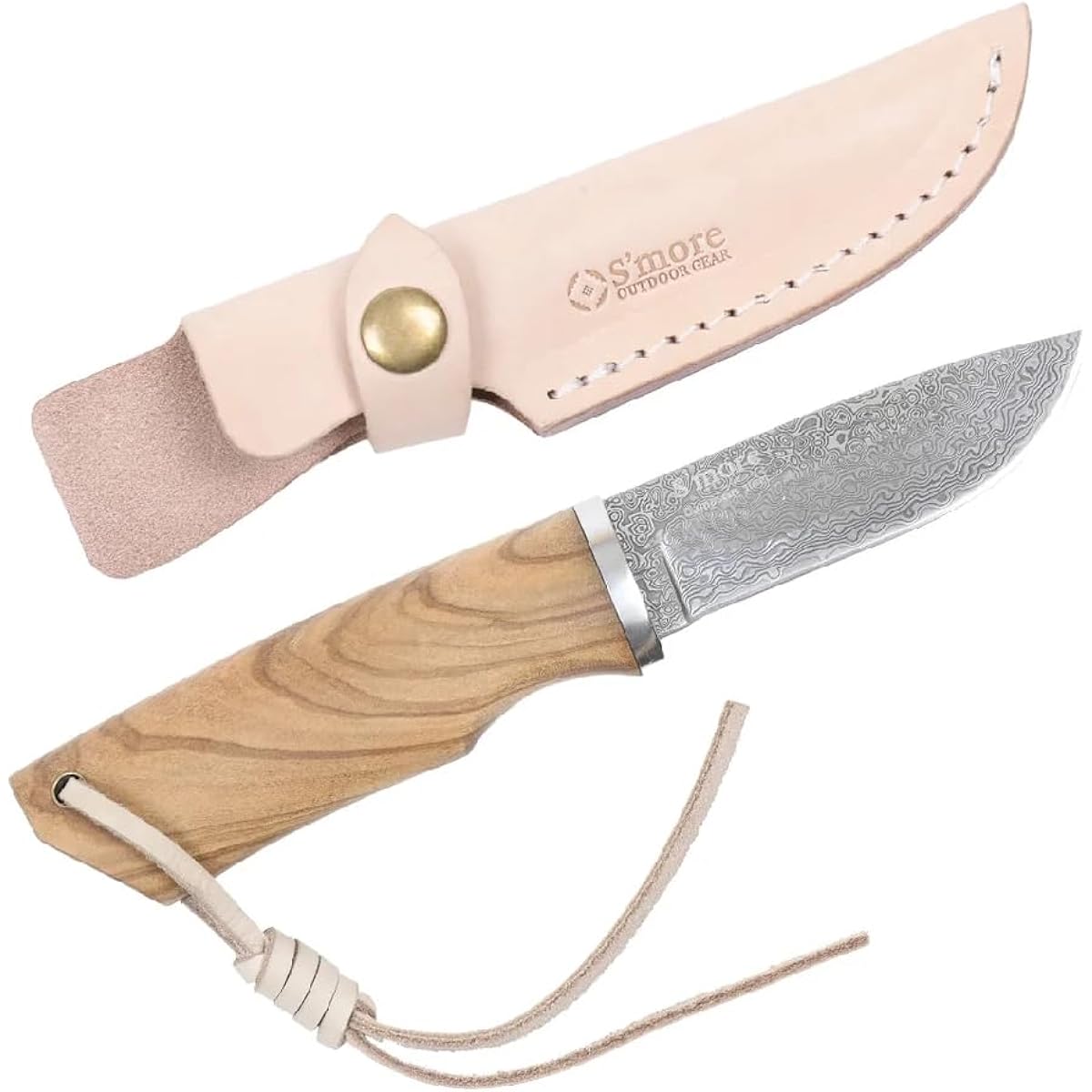S'more masse knife Damascus 75mm SMOrmasa01