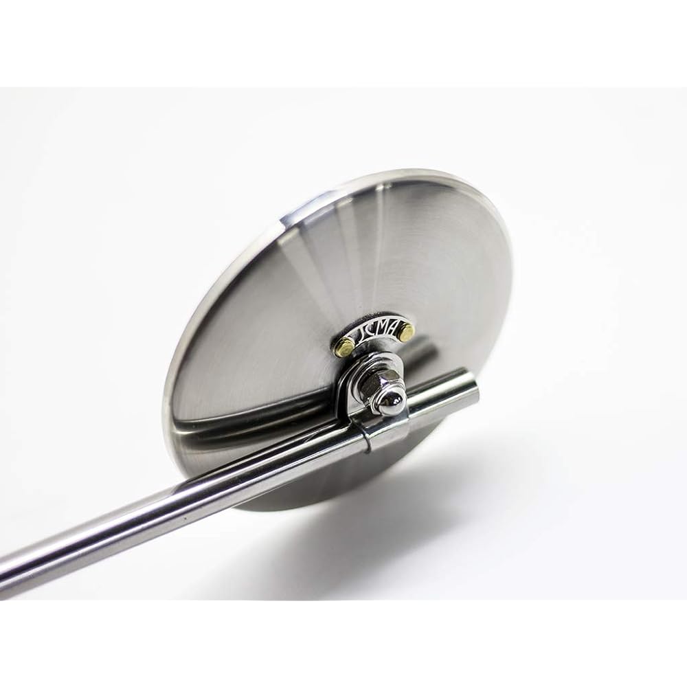 MOTOR ROCK JCMA Mirror φ100 Hairline 4. Nickel/Brass (nickel tag/brass rivet) MR-HC058H