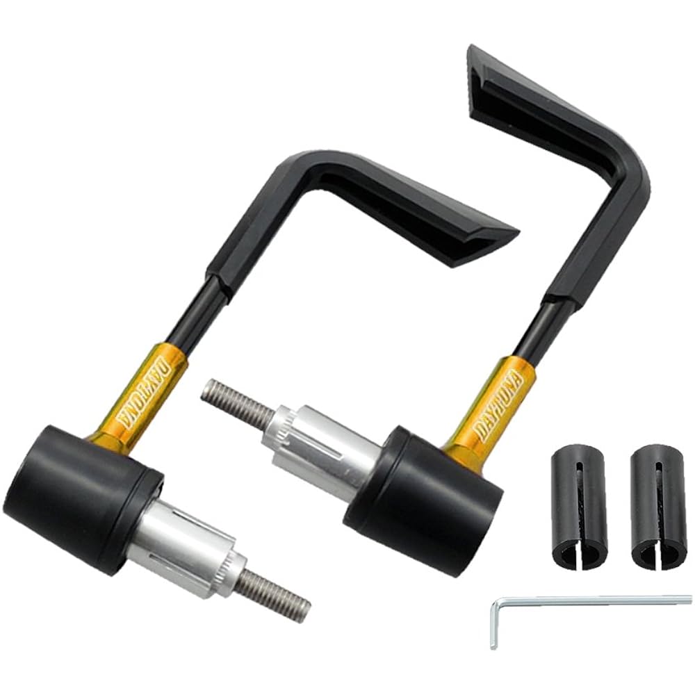 Daytona Motorcycle Lever Guard General Purpose (Handlebar Inner Diameter φ14-19 Compatible) Left and Right Set Black 92449
