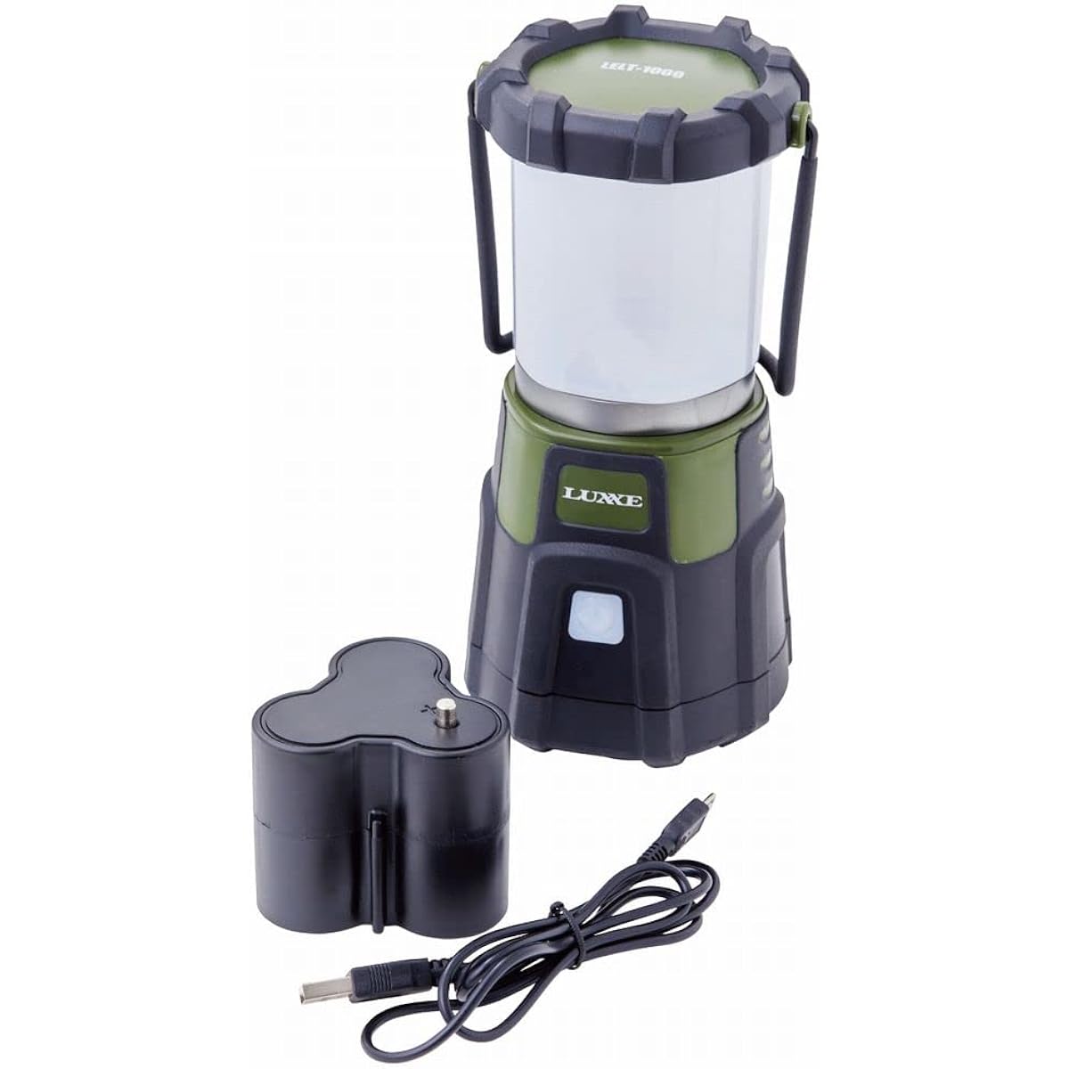 Gamakatsu LELT1000 USB Charging & AA Battery Operated LED Light 3 Stage Switching Lighting Lantern 1000 Lumens Luxe Lantern