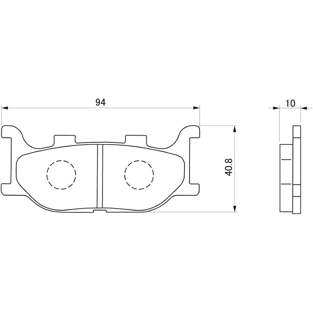 Daytona Motorcycle Brake Pad Red Pad (Semi-metal Pad) DS1100 (99-08) DS250 (00-17) Majesty [4D91/4-6] (07-16) etc. Front 79817 Thread No: 33