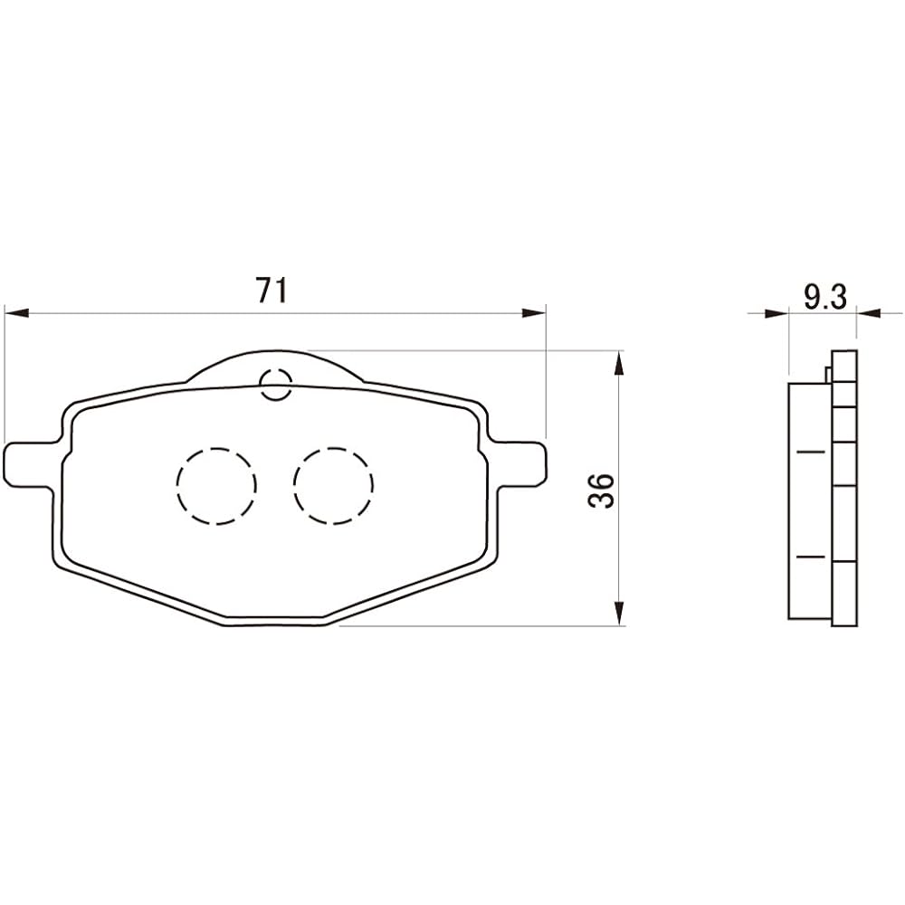 Daytona Motorcycle Brake Pad Red Pad (Semi-Metal Pad) Sero 225W (93-96) Cygnus 125 (95-01) TZM50R (94-99) etc. 79809 Thread No.: 25