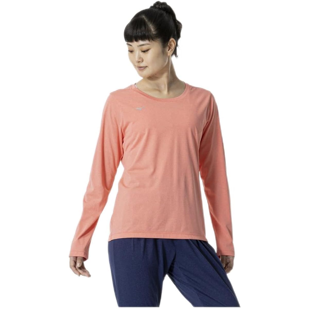 Mizuno 32MA2342 Women's Training Wear T-Shirt, Long Sleeve, Sweat Absorbent, Quick Drying, UV UPF15