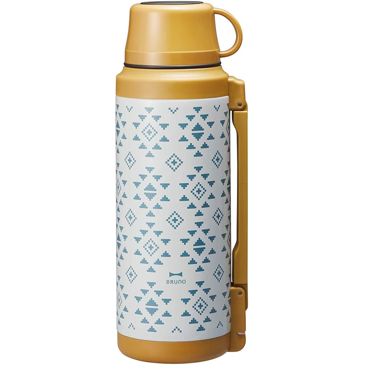 BRUNO Picnic Bottle 1.8L Mustard Simple Slim Outdoor Stylish Cute Cold Insulated Water Bottle with Lid Bottle Present Celebration Light BHK209-MU 6760695