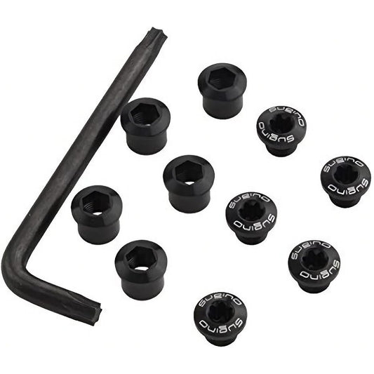 Sugino 703 Aluminum DOUBLE Screw Set Black
