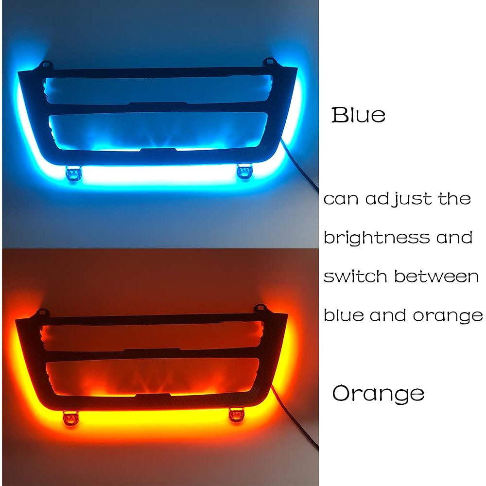 Car Inner Air Conditions A/C Panel LED Lighting Ambient Light Trim Accessories BMW 3 4 Series 3GT F30 F36 M4 M4 Center Control 2 Color Lamp Panel Replacement Cover (Carbon Fiber Color)