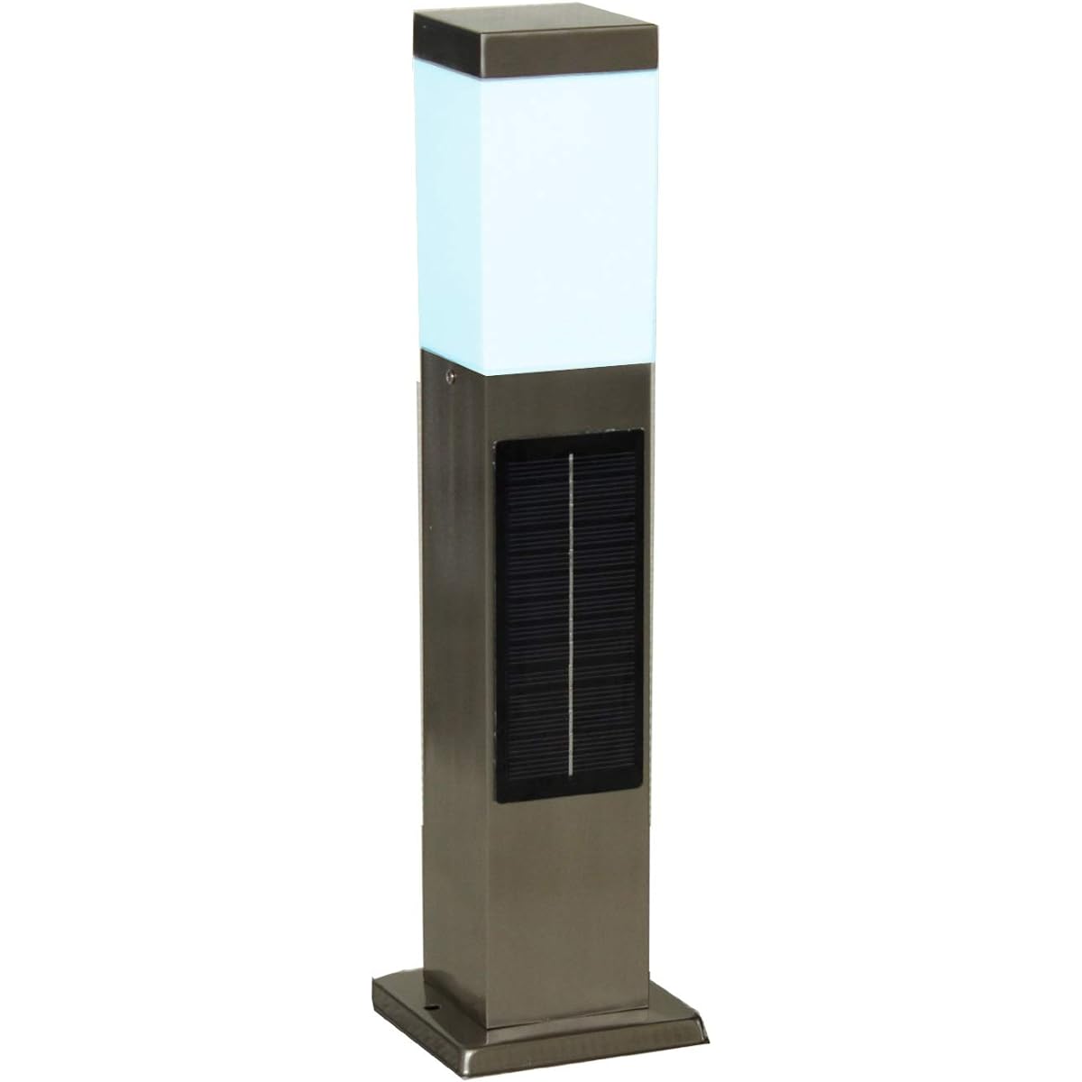 Systech LED Solar Pole Light Slim Type White Silver SPL-SL-WHS