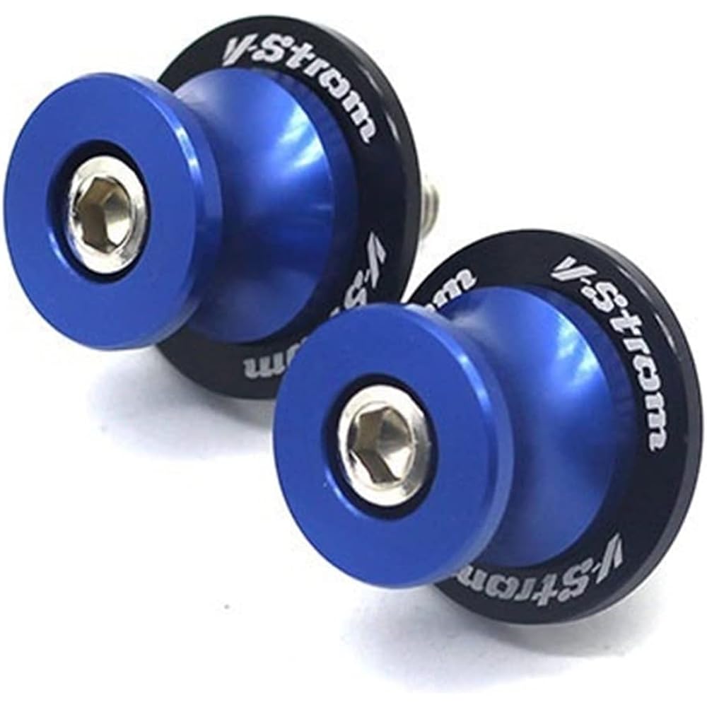 DEMUR Motorcycle Swingarm Spool Slider Rear Stand Screw Slider CNC Aluminum Accessories Suzuki V-Strom 650 V-Strom 650 Swingarm Slider Spool (Size : Blue)