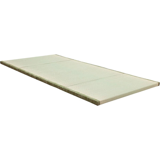 MustMat Foldable Unit Tatami Igusa Mattress 4-fold Unit Tatami Standing Tatami Futon Antibacterial Odor Resistant Mildew Resistant 90x200x3.5cm