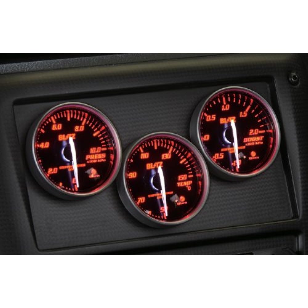 BLITZ (Blitz) Racing Meter SD (Racing Meter SD) Round Analog Meter φ60 PRESS METER RED 19584