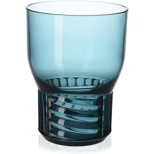 Kartell Wine Glass Smoke φ8.5/H11cm Trama Link Wine Glass Set SFAC-K1514-AZ-4S 4 Pieces Set of 4 [Genuine Domestic Distributor]