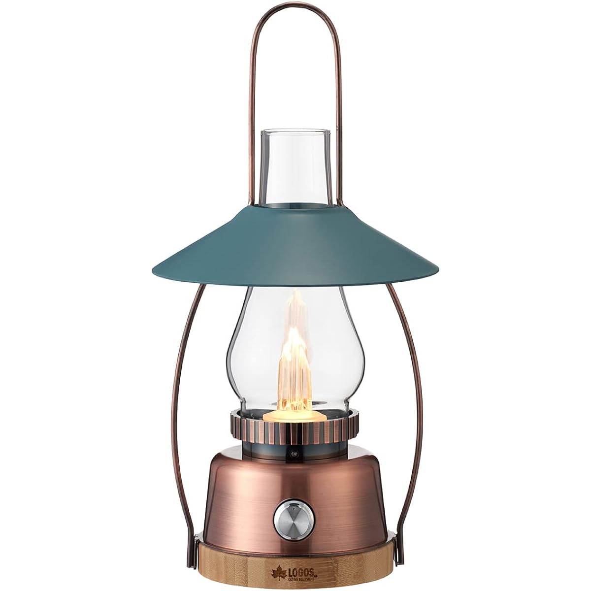 LOGOS Bamboo Flickering Classico Lodge Lantern 74175025 Brown