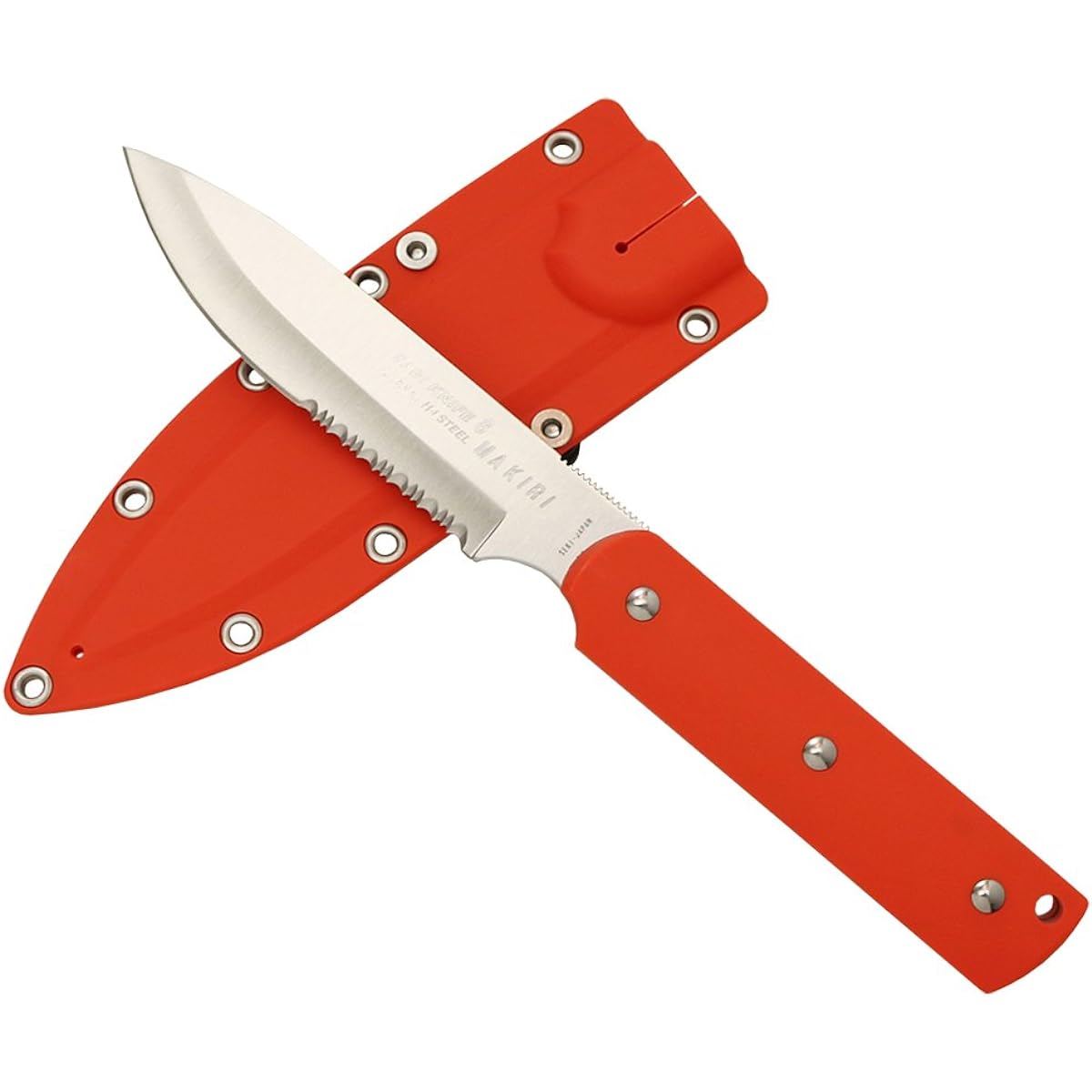 G SAKAI Survival Knife Fishing Made in Japan Rust-resistant Steel Fish Ikejime Fishing Outdoor Sabi Knife 8 Makiri Sports