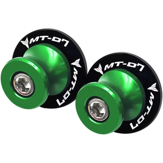 DEMUR Motorcycle Accessories CNC Swingarm Spool Slider 6mm Stand Screw for Yamaha MT-07 FZ-07 MT 07 FZ07 2015-2021 Swingarm Slider Spool (Size : A Green)