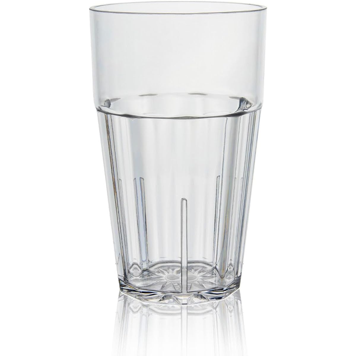 Thunder Group Tumbler 470ml 16oz Set of 12 Commercial Use Break-resistant Dishwasher Safe Non-stick Plastic Cup Stacking Clear PLPCTB116CL-12S