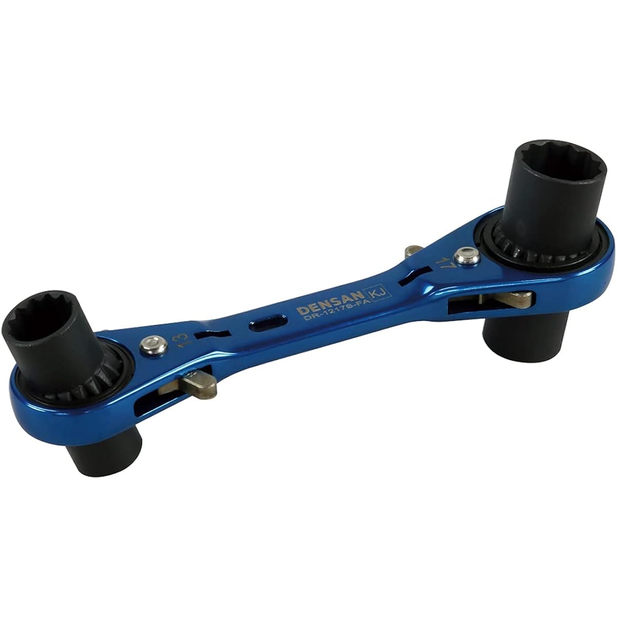 Densan Double-ended double socket wrench short type 12/13/14/17mm DR-1217S-FA