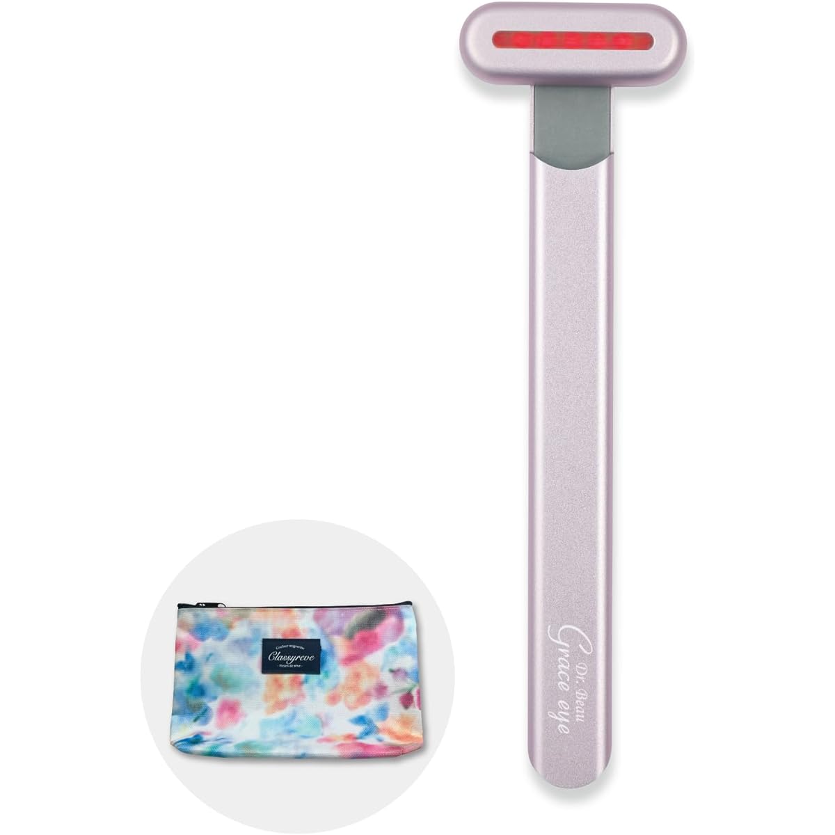 Kalos Beauty Technology Dr.Beau Grace eye Classic Pink Eye care facial device Supervised by a doctor Beautiful skin care Wrinkle prevention Red LED Heat Microcurrent Warm 90° rotation Power saving Marionette line Serum penetration while care Micro vibrat
