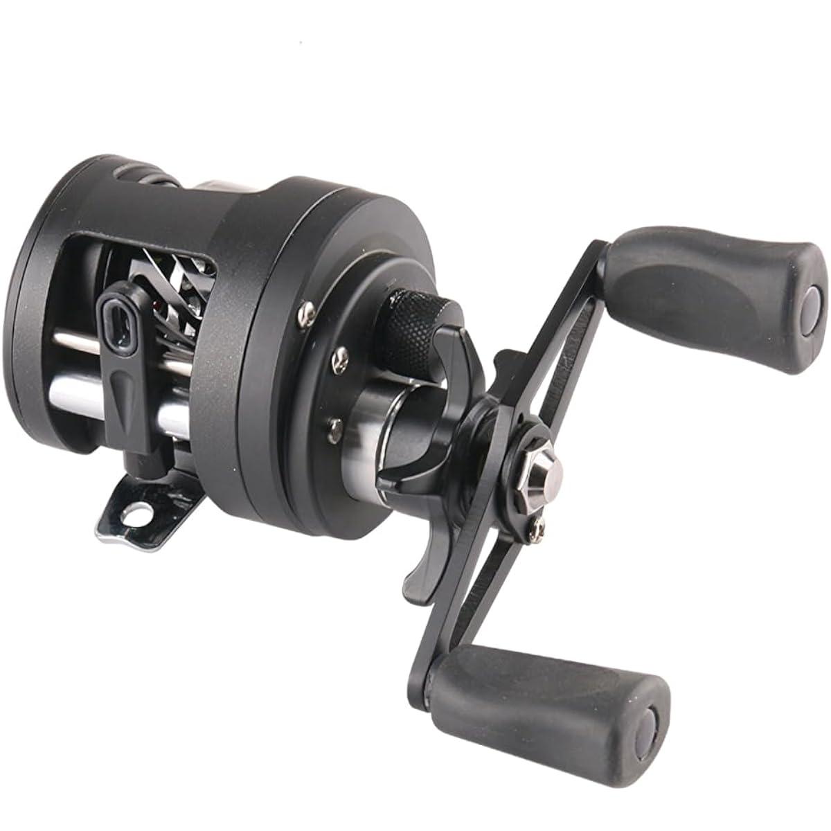 Bait reel gear ratio 6:2:1 aluminum spool for both sea fishing and freshwater fishing strong magnetic brake left handle right handle black water drop bait reel (left handle)