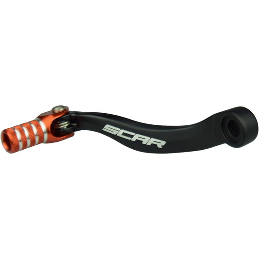 SCAR Folding Gear Shift Lever Shifter Pedal Forged Compatible with KTM SXF EXCF XCF XCFW 450 500 17-23 - Orange