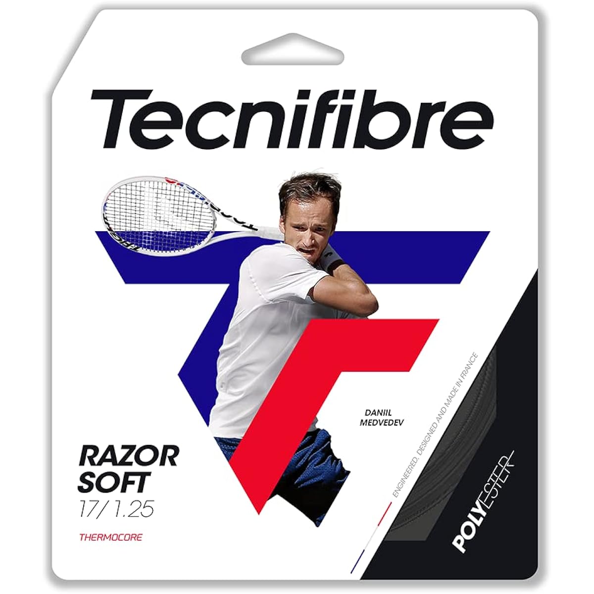 Tecnifibre Tennis Gut String RAZOR SOFT 125 Laser Soft 125 Single Tension 04GRAS125N