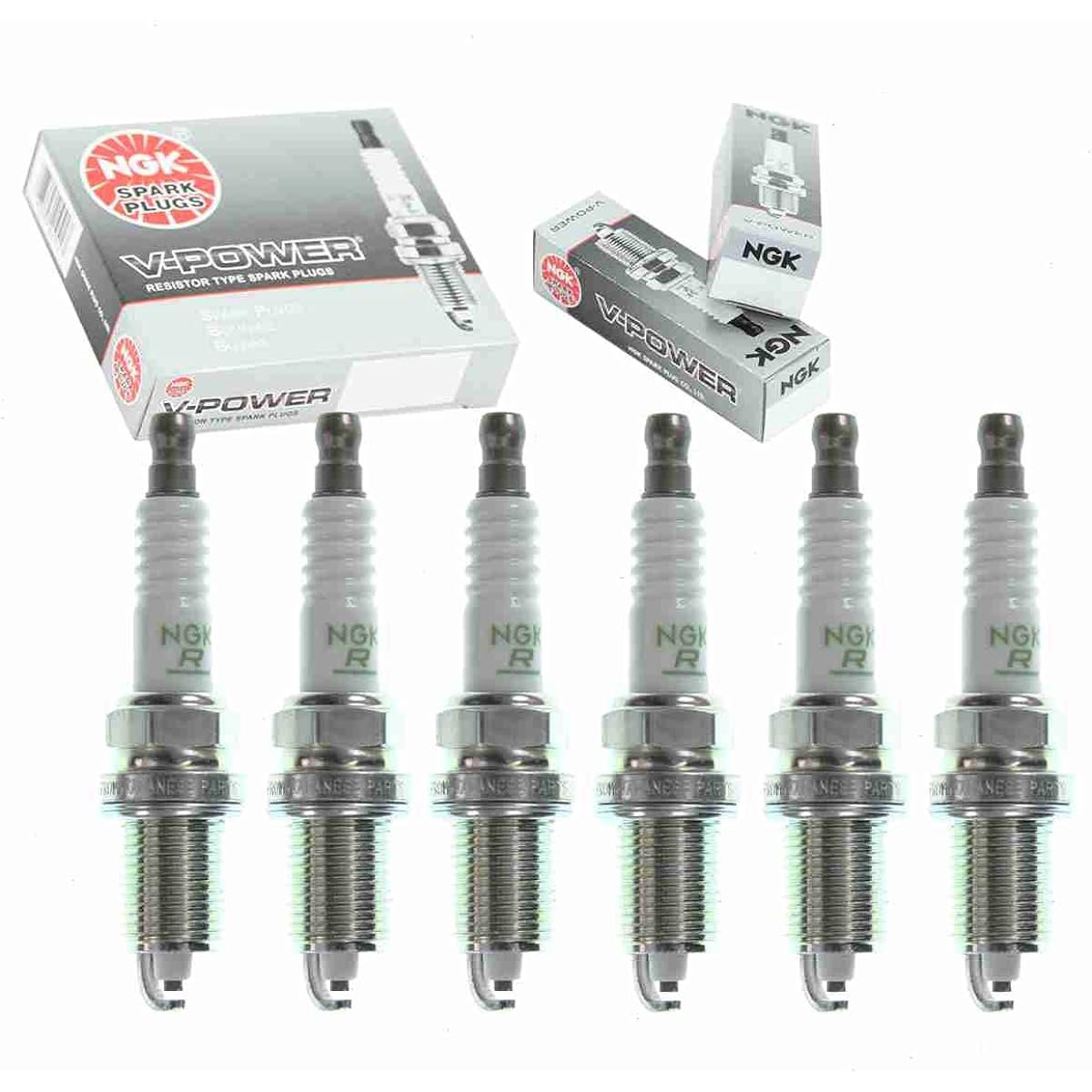 NGK V-POWER Spark Plug 6 pieces JEEP LIBERTY 3.7L V6 2002-2012 Ignition Wire Secondary
