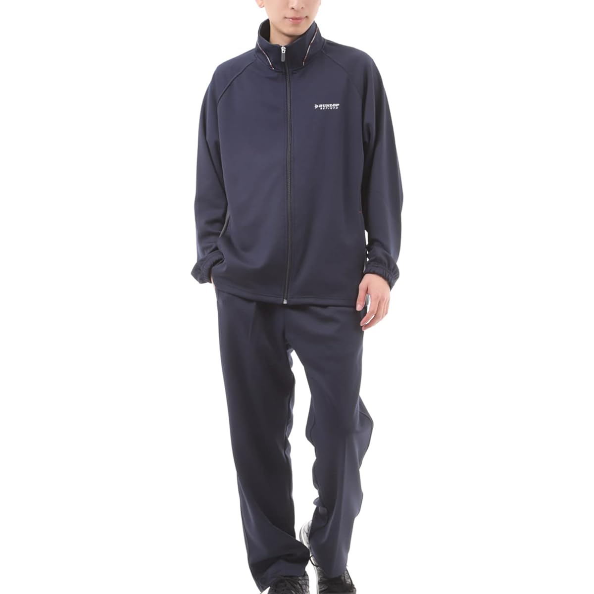 DUNLOP Men's Jersey Top and Bottom Set Setup Jersey Top and Bottom Running Wear Training Wear