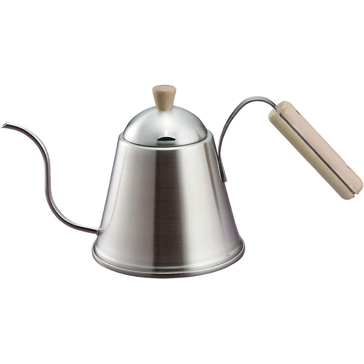 Coffee Tools KOGU Shimomura Planning Drip Kettle Coffee Drip Pot ITTEKI [Made in Japan] Stainless Steel Narrow Mouth Direct Fire IH Compatible 700ml Wooden Handle Outdoor Gift 40437 Tsubame Sanjo