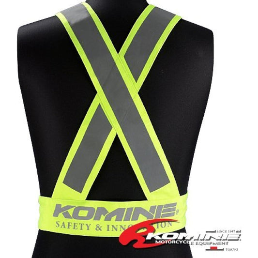 Komine Reflective Night Safety Vest for Motorcycles Yellow Free AK-325 978