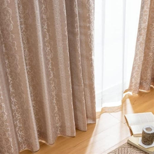 BELLUNA Curtain Thick Pattern Curtain Jacquard Weave Curtain Blackout Thermal Insulated Multi-functional Washable Energy Saving Eco Curtain Classical Pattern Scandinavian Pattern Drape Curtain Design