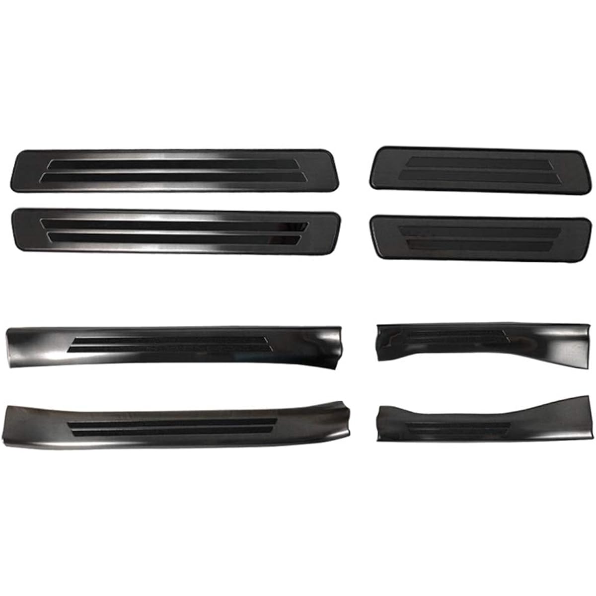 Samurai Produce Toyota RAV4 50 Series Scuff Plate Side Step Outside & Inside Front Rear Set 8P Black Hairline
