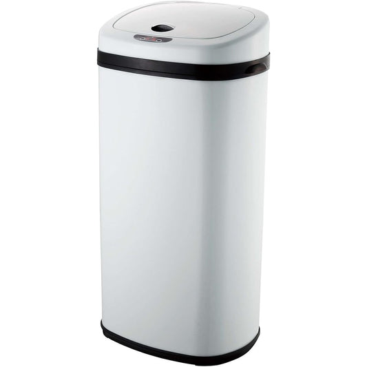 NAKATOMI Trash can with automatic opening/closing sensor 42L type White SS-42LS02-W