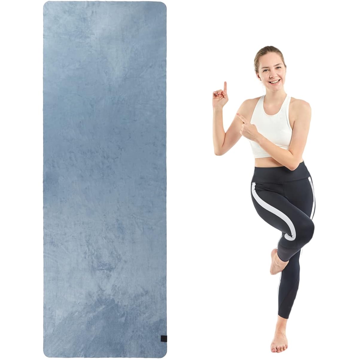 Yoga Towel with Anti-Slip, For Yoga Mats, Perfect for Pilates Meditation Gym, Hot Yoga, Microfiber Yoga Towel, Anti-Slip, 185cm*66cm