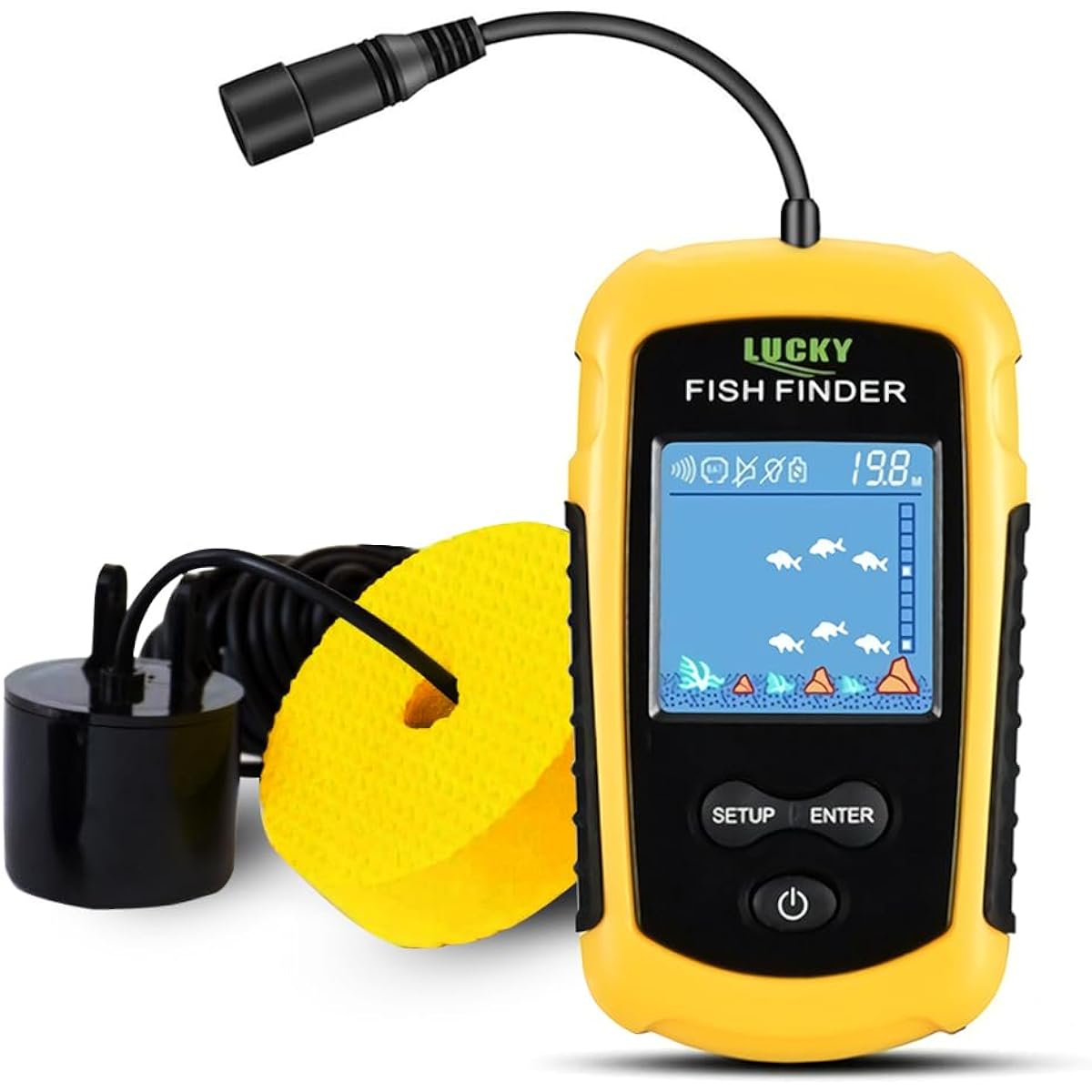 LUCKYLAKER Kayak Fish Finder Portable Fish Finder Bass Fishing Fish Finder Small Fish Detector Gourd Finder Portable Fish Finder Smelt Fishing
